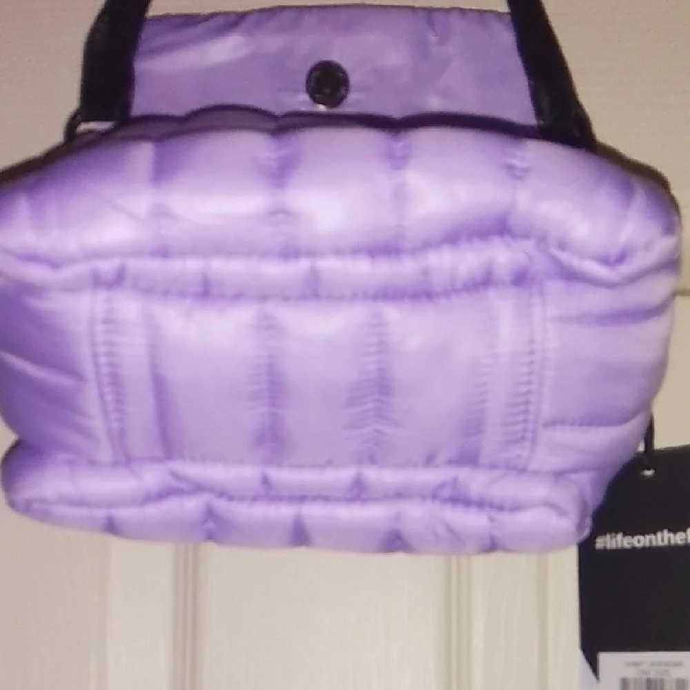 THINK ROYLN Purple and Black Quilted Shoulder Bag - Picture 5 of 9